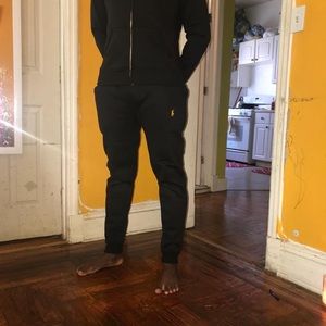 Black and blue Polo Fleece hoodie suit